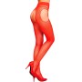 Collants ouvert rouge Morgan