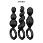 Set de 3 plugs noirs Booty Call - Satisfyer