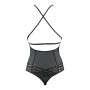 Body string tulle et dentelle noir V-10100 - Axami