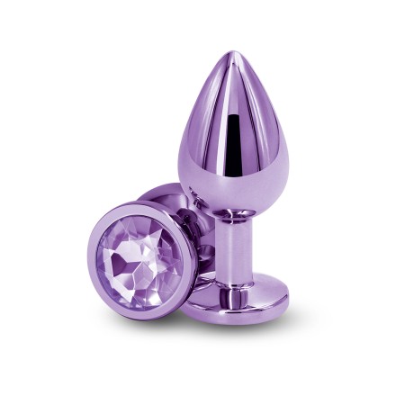 Plug bijou aluminium chromé violet M