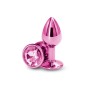 Plug bijou aluminium chromé rose S